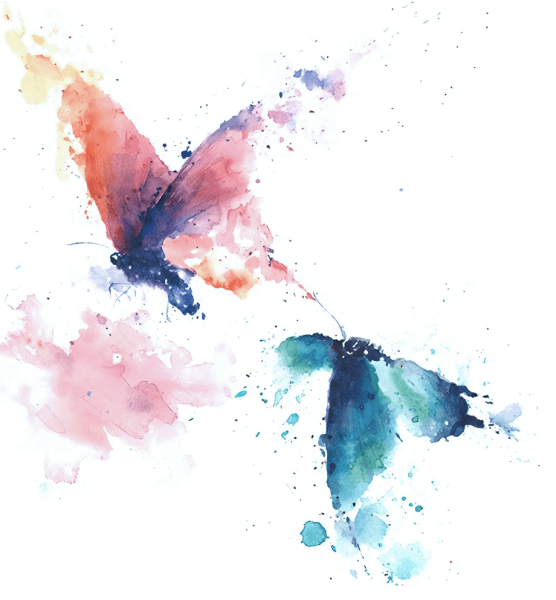 Бабочки живопись акварелью