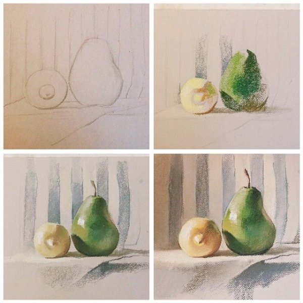 Рисование натюрморта пошагово