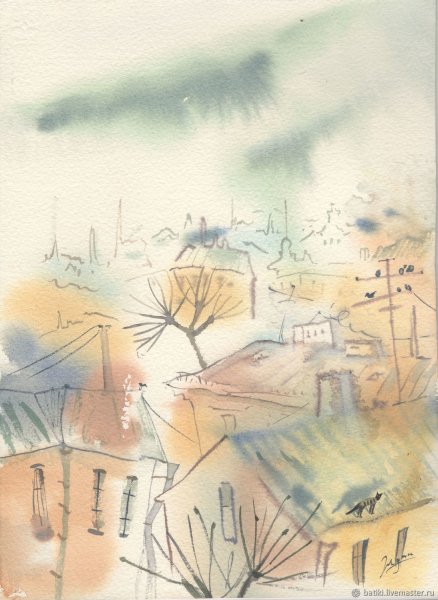 Маша Ждан акварель Питера