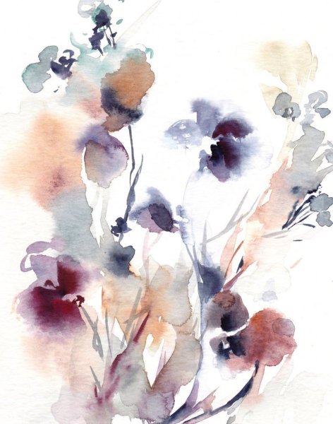 Абстракция в акварельных цветах
