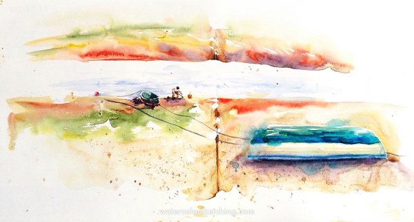 Быстрые рисунки акварелью