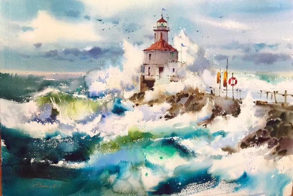 Художник Blanca Alvarez акварель