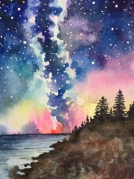 Космос акварелью