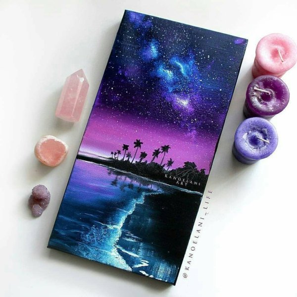 Акварельные картины космос