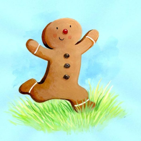 Пряничный человечек наклейка
