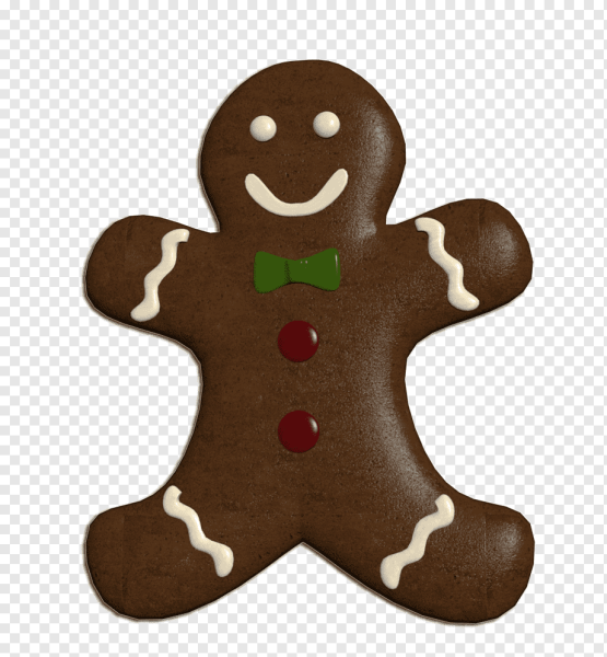 Пряничный человек на белом фоне