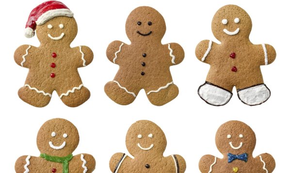 Пряничный человечек на прозрачном фоне