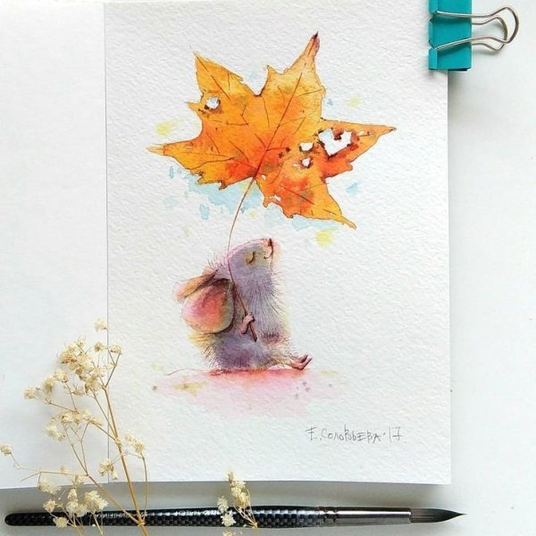 Акварельные открытки