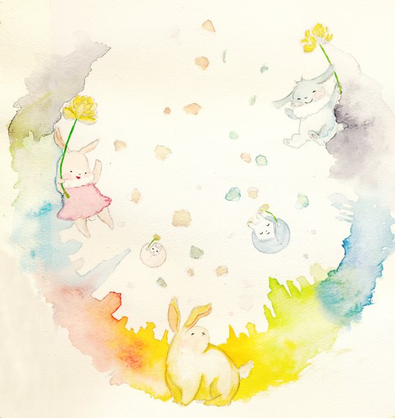 Детские Акварельные фоны