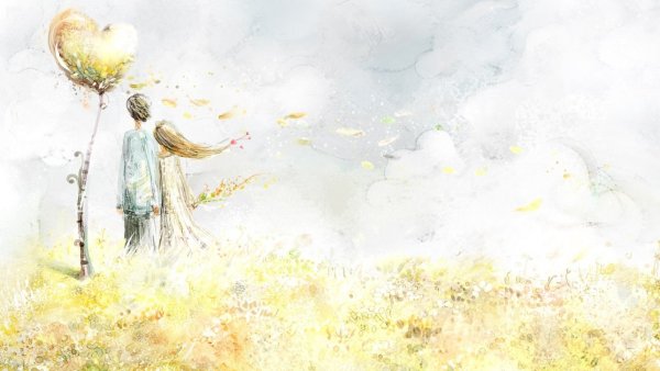 Счастье акварель