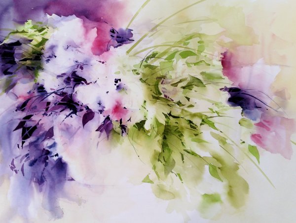 Нежные рисунки акварелью