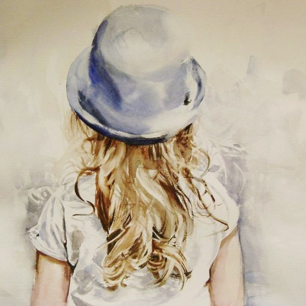 Акварельные рисунки девушек