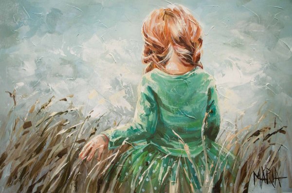 Акварельные девушки в платьях