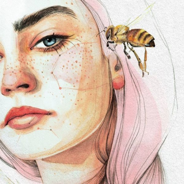 Ana Santos акварель портрет