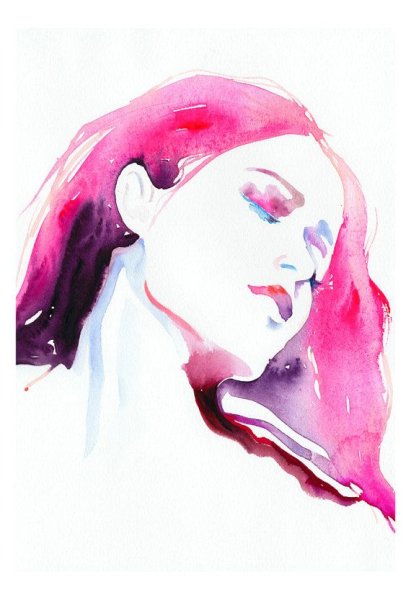 Фэшн портрет акварелью