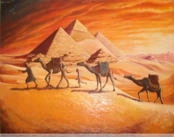 Картина Египет пустыня Караван