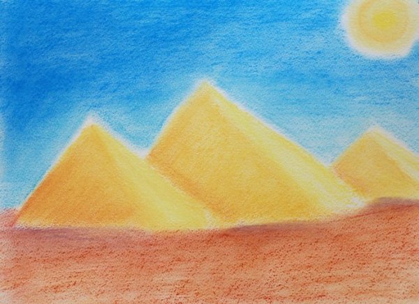 Рисование египетских пирамид с детьми