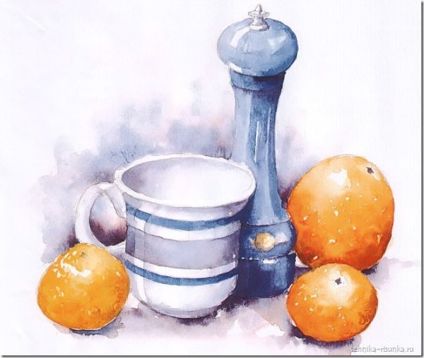 Поэтапное рисование натюрморта акварелью