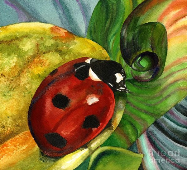 Божья коровка живопись