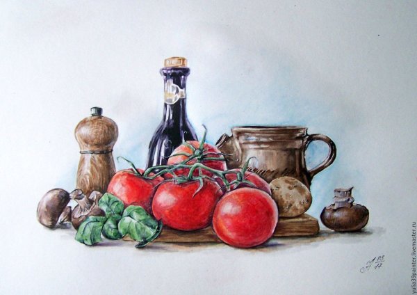 Натюрморт акварелью