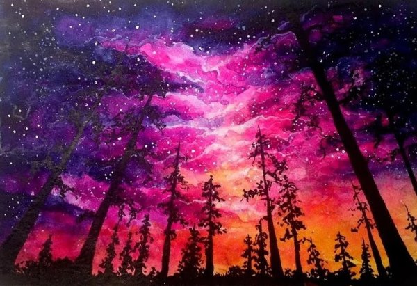 Космос акварелью