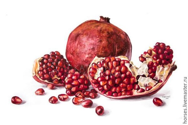 Ботаническая живопись акварелью гранат