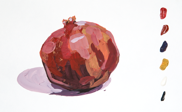Гранат акварелью