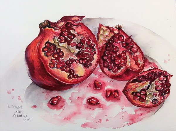 Гранат в разрезе картина