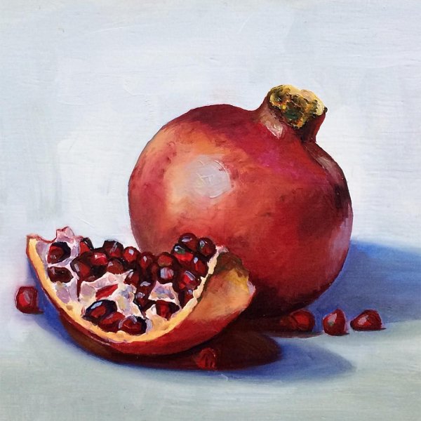 Гранат живопись акварелью