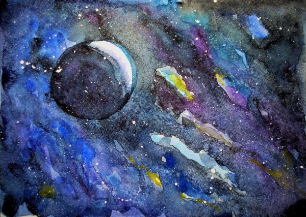 Космос акварелью