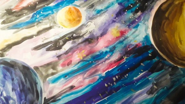 Космос акварелью
