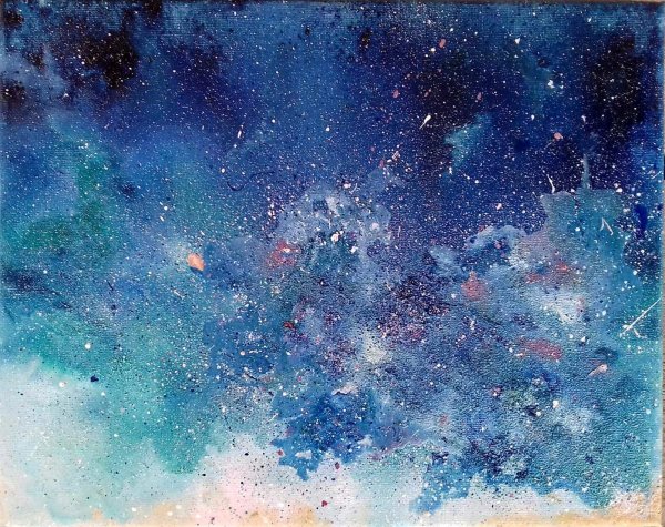 Космос гуашью