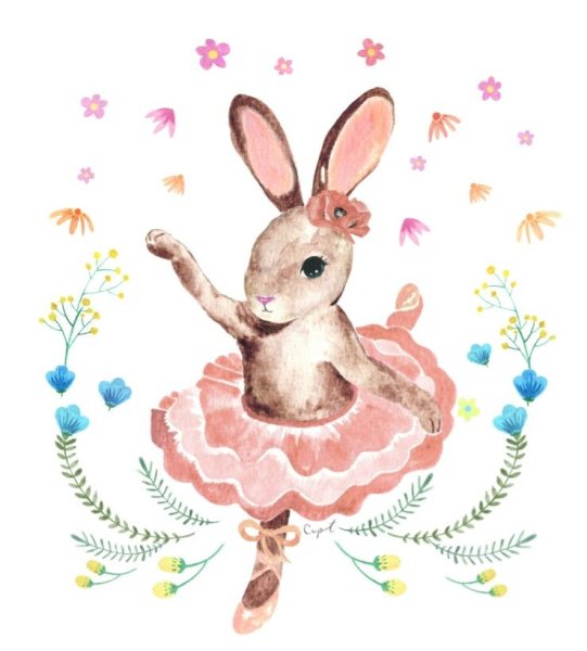 Зайчик акварель