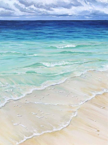 Морской пейзаж акварелью