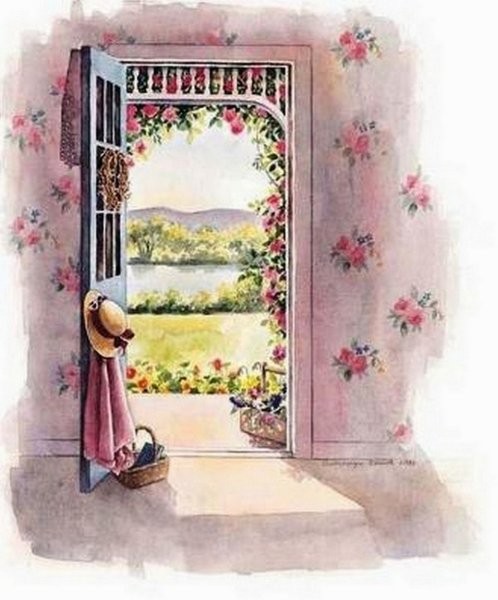 Рисунки окон и дверей для декупажа