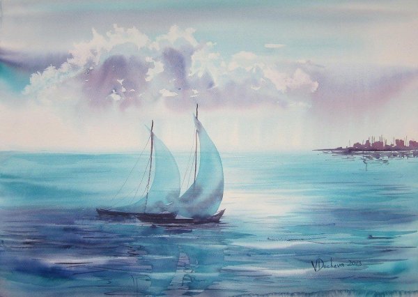 Парусники художник-акварелист