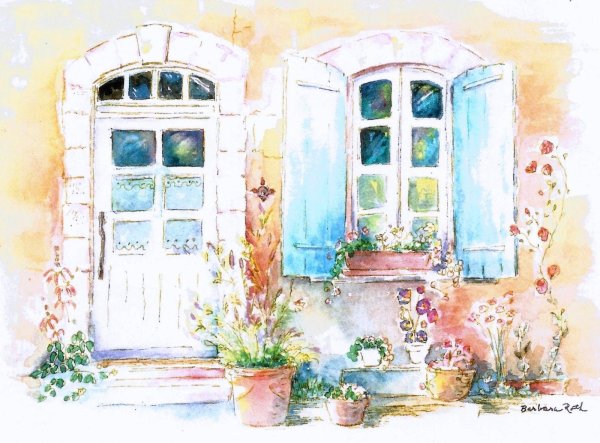 Окно акварель