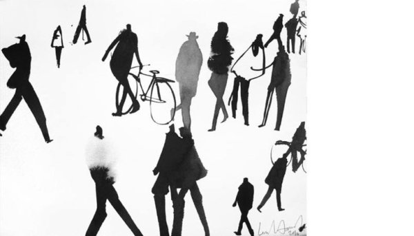 Зарисовки силуэтов людей