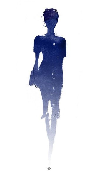 Акварельные силуэты женщин