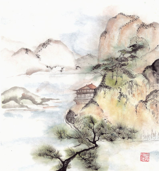 Картины художников акварелистов Китая,Японии,Кореи