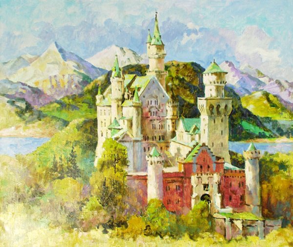 Картины художников замок Нойшванштайн