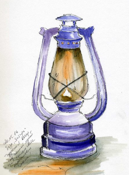 Керосиновая лампа в живописи