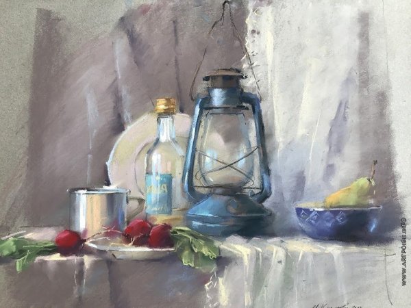 Старинная лампа керосинка картина