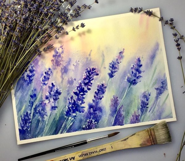 Правополушарное рисование Лаванда