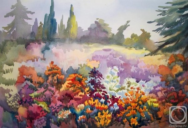 Цветочная Поляна акварель