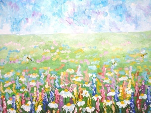 Рисование Цветочная Поляна