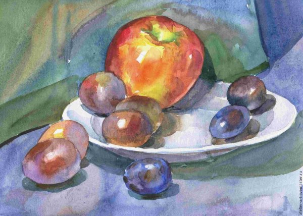 Этюды акварелью натюрморт