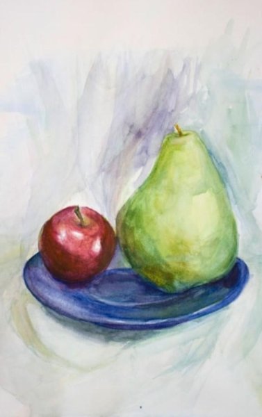 Рисование акварелью натюрморт