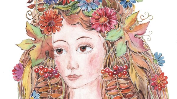 Рисунок девушки голова осень-2020