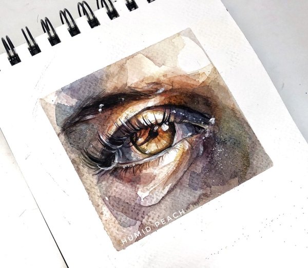 Humid Peach скетчбук акварель